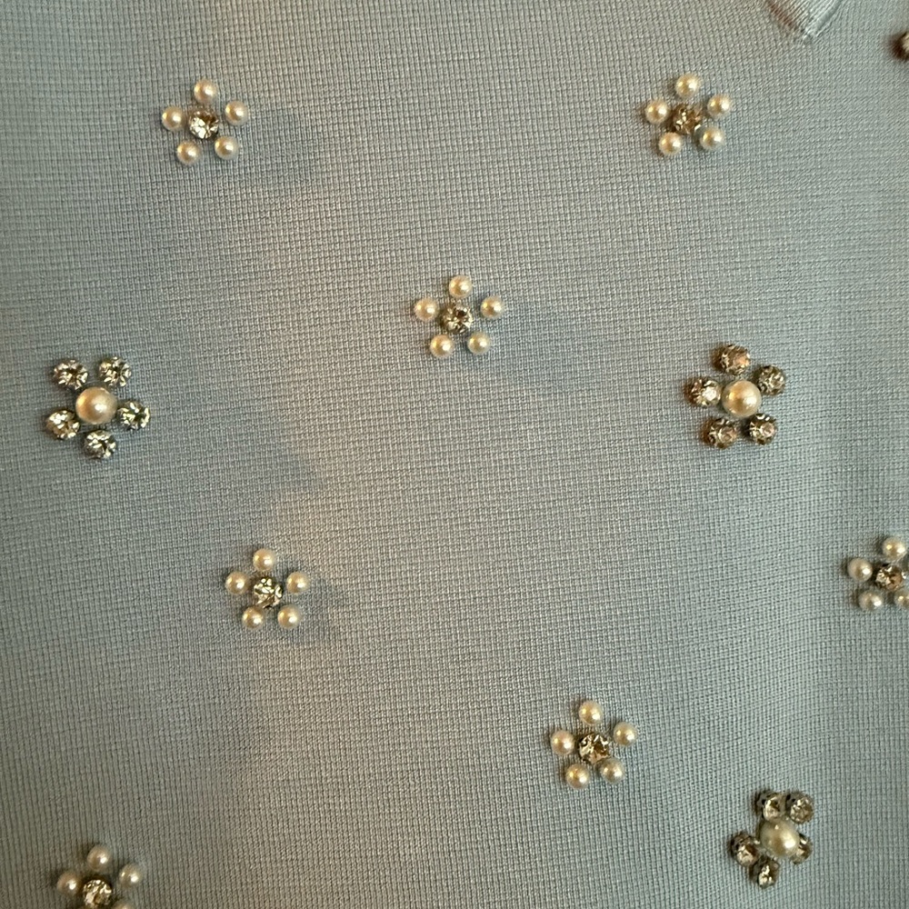 Zara Light Blue Dress with Embellishments - Picture 4 of 5
